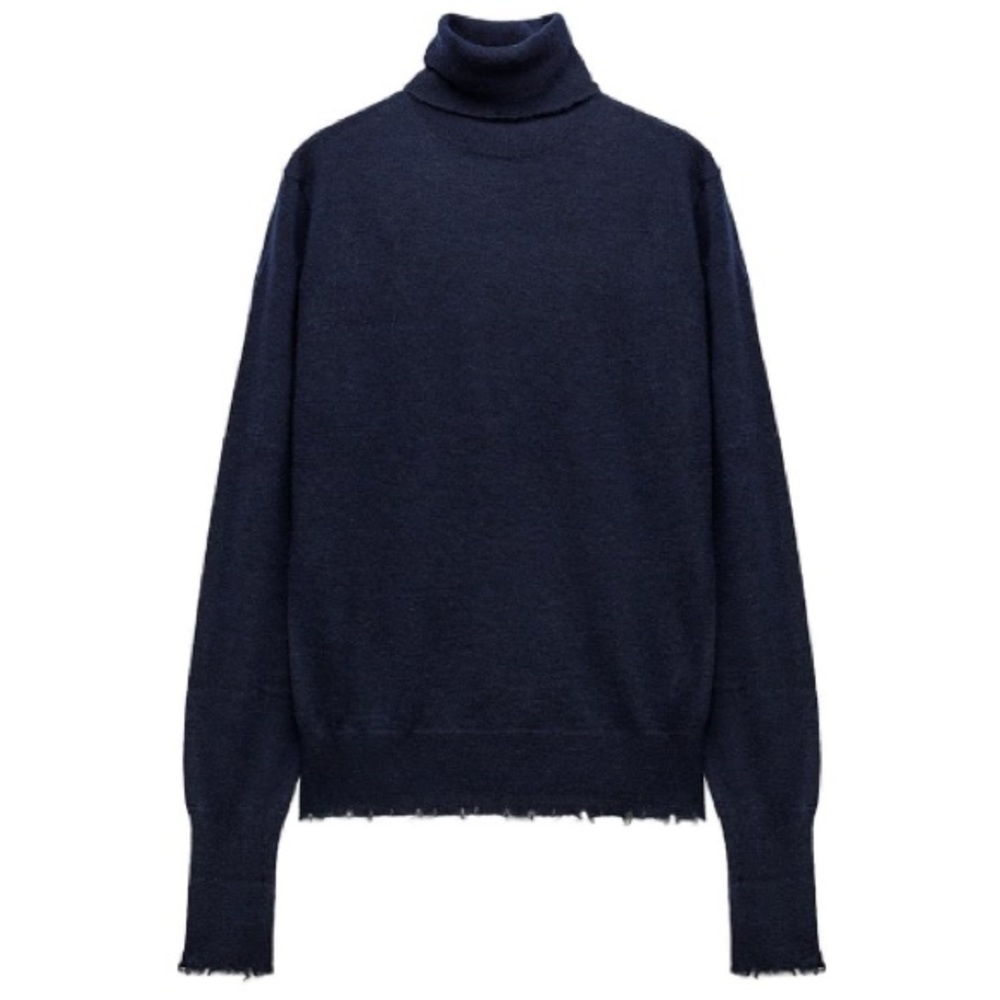 Zara Navy Blue Turtleneck Sweater